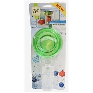 Ball Mason Jar Wide Mouth Water Infuser BPA Free Clear Green Drinkware Series